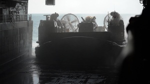 Marines and Sailors conduct LCAC ship to shore logistics exercise