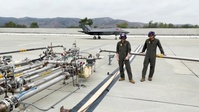 F-35s hot-pit refuel at MCAS Camp Pendleton