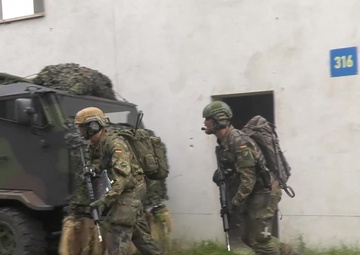 U.S. Soldiers with the 12th Combat Aviation Brigade and the German Army Rapid Forces Division during GREEN GRIFFIN