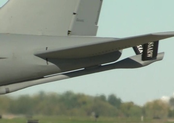 Iowa Air Guard performs flyover at University of Iowa vs Purdue football matchup