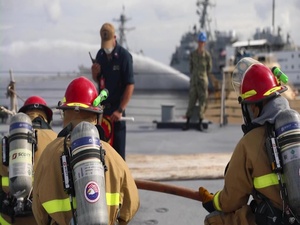 NAVSTA Mayport and USS Detroit (LCS 7) DC Drill