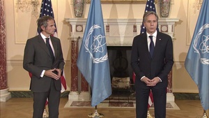 Secretary Blinken meets with International Atomic Energy Agency Director General Rafael Mariano Grossi, at the Department of State