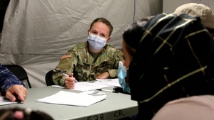 Afghan evacuees receive flu shots and COVID-19 vaccines on Fort Bliss’ Doña Ana Complex