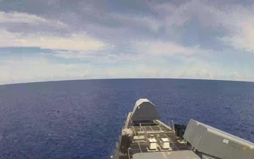 Time Lapse of USS Charleston (LCS 18) leaving Arpa Harbor, Guam