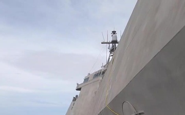 Basic B-Roll of Independence-variant littoral combat ship USS Charleston (LCS 18)