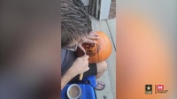 Halloween pumpkin carving