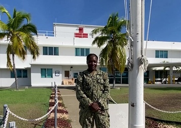 HM3 Winisha McLarty Shouts Out LA Rams from Guantanamo Bay Cuba