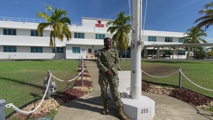 HM3 Winisha McLarty Shouts Out LA Rams from Guantanamo Bay Cuba