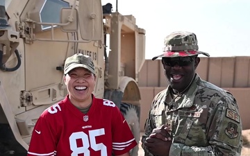 San Francisco 49ers Shout Out from TSgt Amy Chismar and SSgt Jarvis Polite