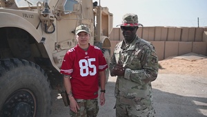 San Francisco 49ers Shout Out from TSgt Amy Chismar and SSgt Jarvis Polite