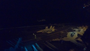 USS Carl Vinson (CVN 70) Conducts Night-Time Flight Operations