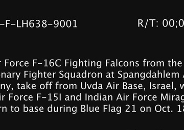 Aircraft takeoffs during Blue Flag 21