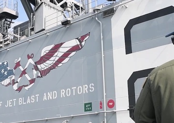 B-ROLL: USS America Sailors Play Football on Flight Deck
