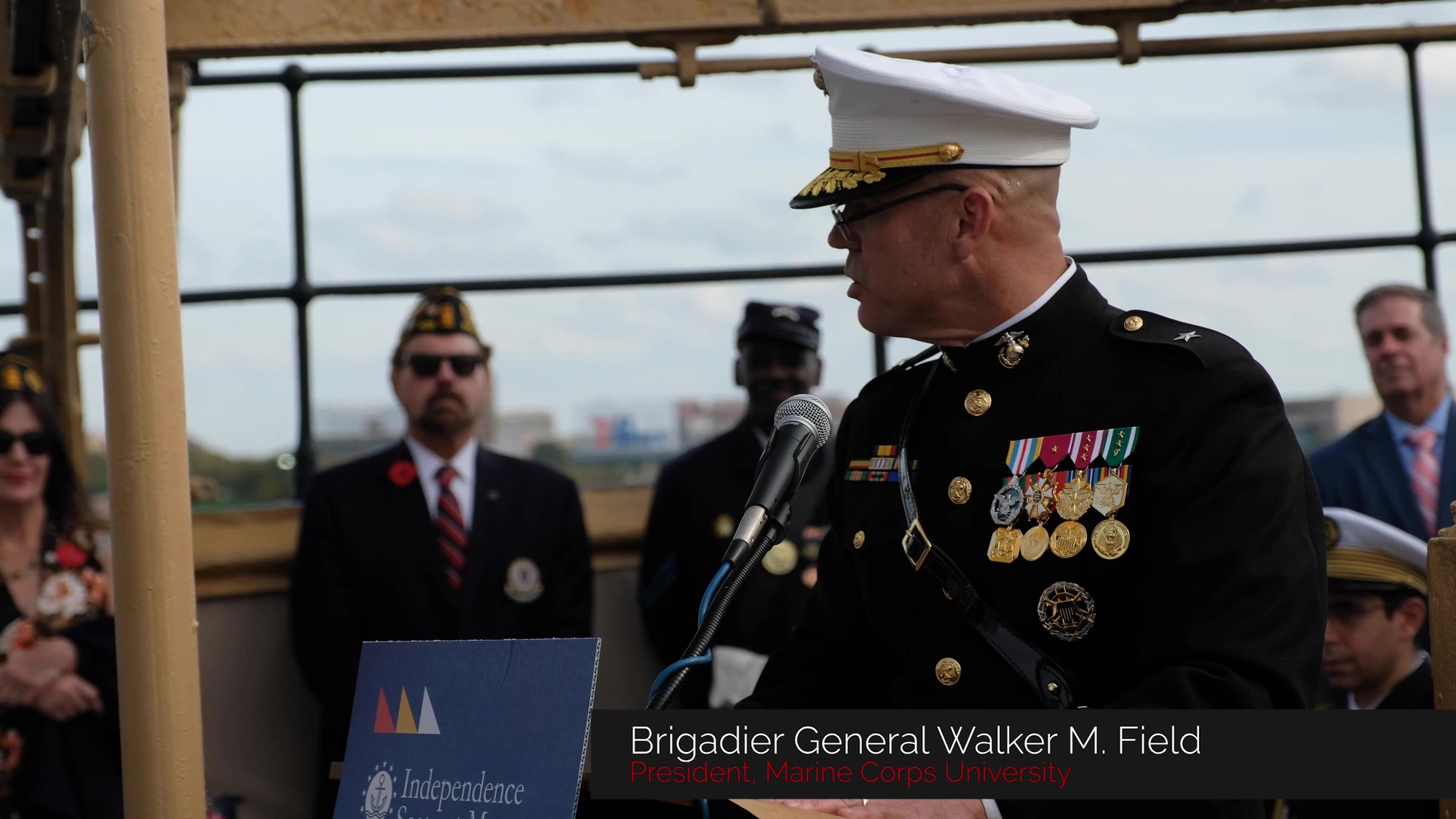 NHHC reports during the Centennial of the Tomb of The Unknown Solider aboard USS Olympia, in Philadelphia, Oct. 25. The Centennial memorializes the ship and crew of USS Olympia, who repatriated the remains from France to the U.S. in 1921 while transiting a hurricane to bring the remains home. (U.S. Navy photo by Mass Communication Specialist 1st Class Torrey W. Lee)