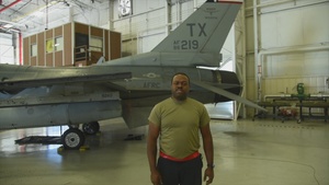 Tech Sgt Warren Carter sends a shout out to the Dallas Cowboys
