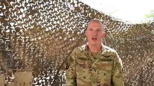 Deployed Tennessee National Guard Soldier speaks on Veterans Day