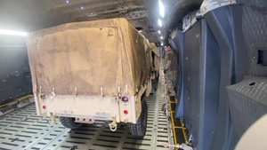 Engineering battalion completes loading training on the C-5 Galaxy