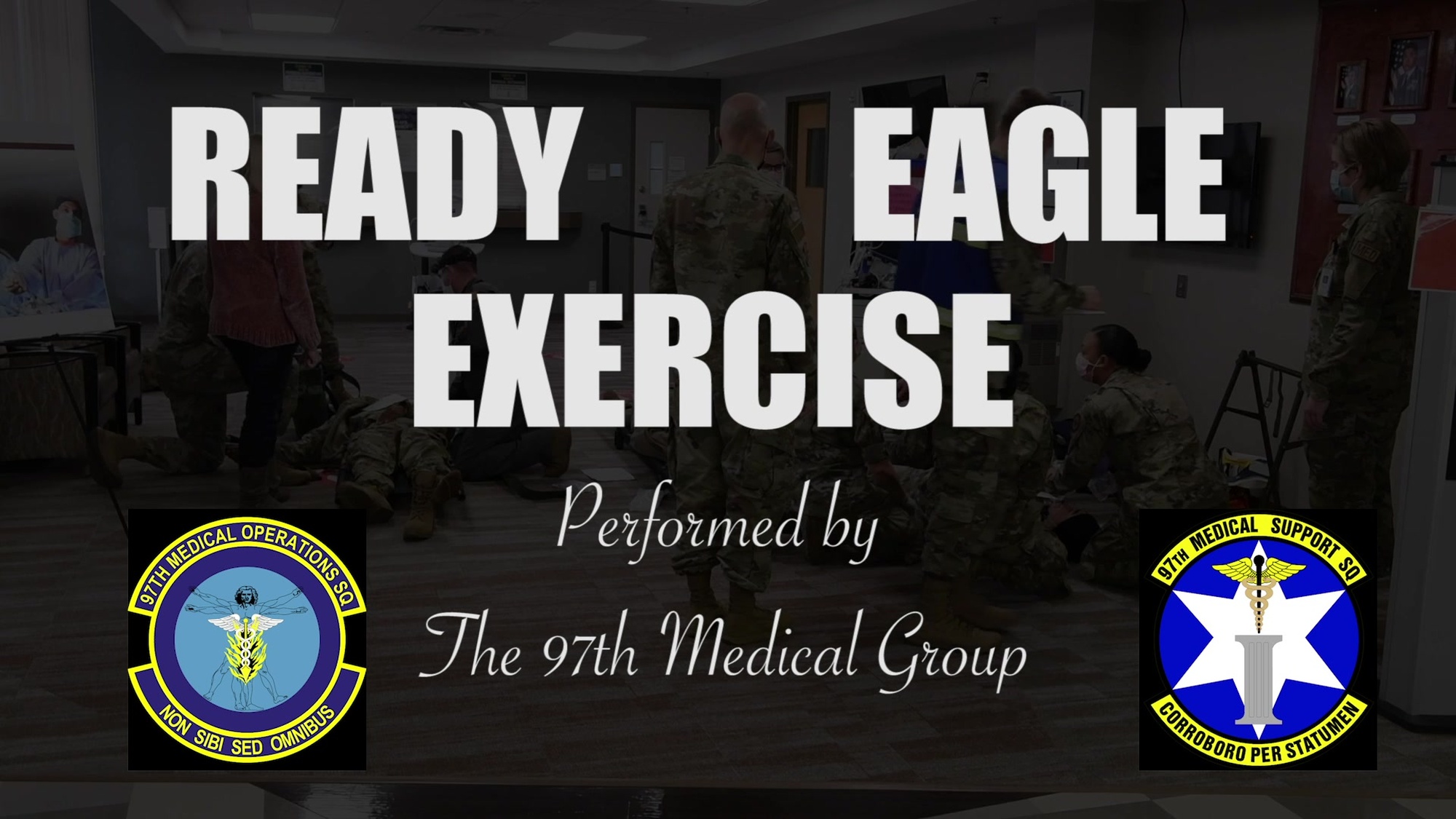 Members from the 97th Medical Group performed a Ready Eagle exercise at Altus Air Force Base, Nov. 4, 2021, to ensure they are trained and qualified for any real-world scenarios like a chemical attack or a mass causality event. Check out the video below to walk through the exercise with Master Sgt. Amanda Gilbert the 97th Healthcare Operations Squadron senior enlisted leader. (U.S. Air Force video by Airman 1st Class Kayla Christenson and Airman 1st Class Trenton Jancze)
