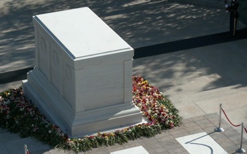 Flower Laying at the Tomb of the Unknown Soldier