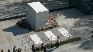 Flower Laying at the Tomb of the Unknown Soldier