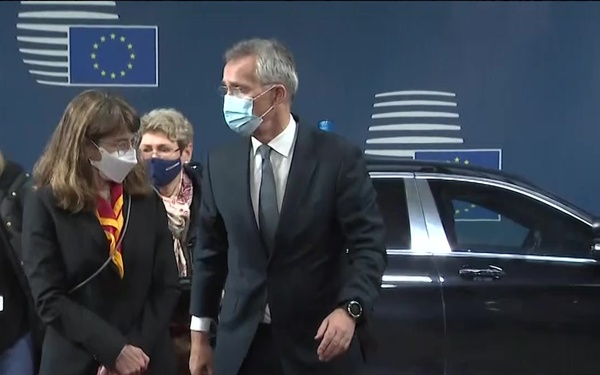 Arrival of NATO Secretary General at the Council of the EU