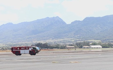 HIARNG last flight water salute (B-Roll)