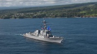 Future USS Daniel Inouye Honors the Islands While Transiting to New Home