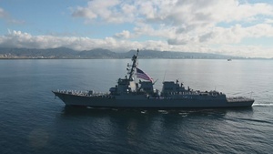 Future USS Daniel Inouye Completes Maiden Voyage