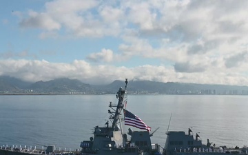Future USS Daniel Inouye Completes Maiden Voyage