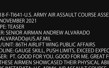 U.S. Army Air Assault Course Assessment (B-roll)