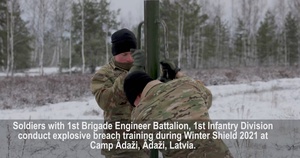 1st Brigade Engineer Battalion conducts bangalore explosive breach training
