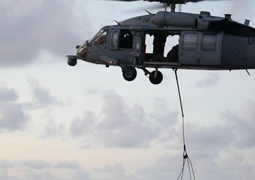 USS Carl Vinson (CVN 70) Conducts VERTREP with USNS Matthew Perry (T-AKE 9)