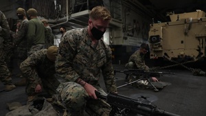 U.S. Marines aboard USS Makin Island