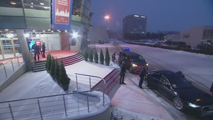 Belgian Foreign Affairs Minister arrives at the ATTA Convention Centre for the meeting of NATO Foreign Affairs Ministers (Day 2)
