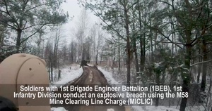1st Brigade Engineer Battalion, 1st Infantry Division conducts an Explosive Breach at Camp Ādaži, Latvia