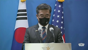 Austin, South Korean Defense Minister Brief News Media