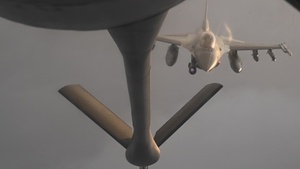 340th EARS KC-135 connects with F-16's