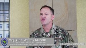 Gen. Milhorn talks about collaboration between USACE and AFRICOM