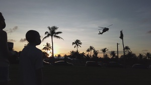 Andersen Air Force Base Guam Tree lighting B-roll
