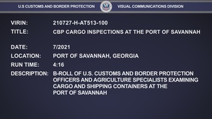 B-Roll: CBP Cargo Inspections at the Port of Savannah
