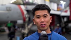 USS Carl Vinson (CVN 70) Sailors Send Holiday Regards to their Families