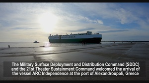 1st Cavalry Division’s air cavs equipment arrives at the port of Alexandroupoli, Greece