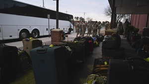 Afghan guests process through Task Force Liberty