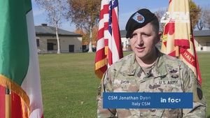 USAG Italy Command Sgt. Maj. Change of responsibility ceremony