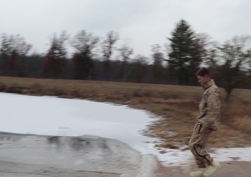 Marine participates in cold-water immersion training at Fort McCoy during CWOC