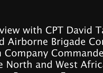 Interview with CPT David Tarsa on the North and West Africa Response Force
