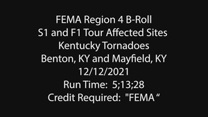 Kentucky Tornadoes - DHS Secretary and FEMA Administrator Tour Affected Areas - B ROLL REEL