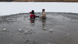 Marine participates in cold-water immersion training at Fort McCoy during CWOC, Part V