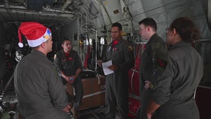 Santa 63 brings love from above aircrew b-roll