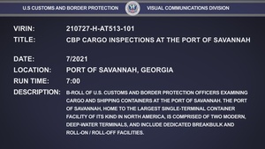 B-Roll: CBP Cargo Inspections and Seaport Operations at the Port of Savannah